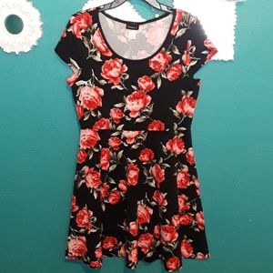 Black floral dress